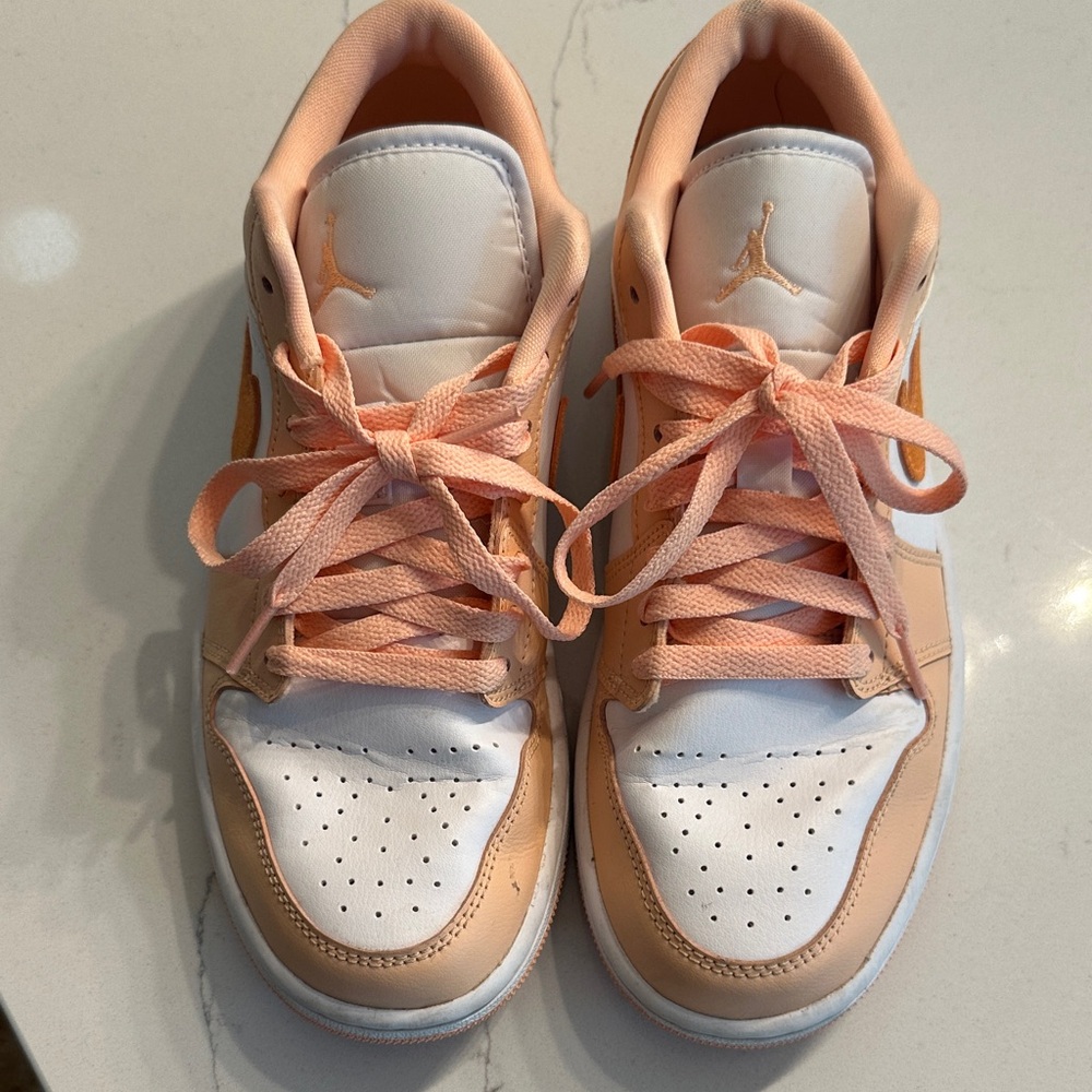 Jordan Women's Sneakers in Peach and White